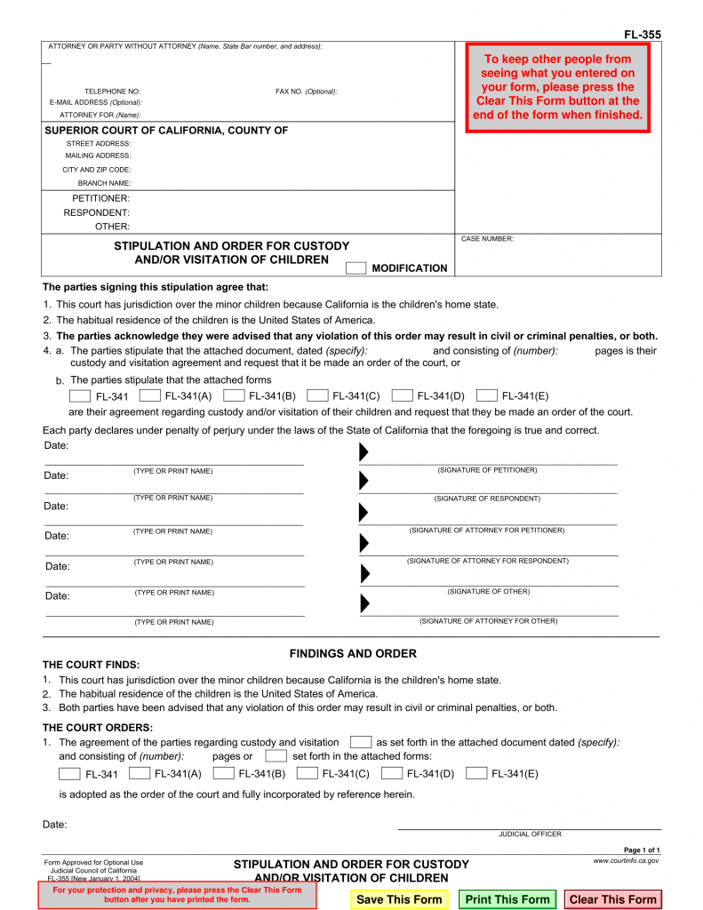 a blank form