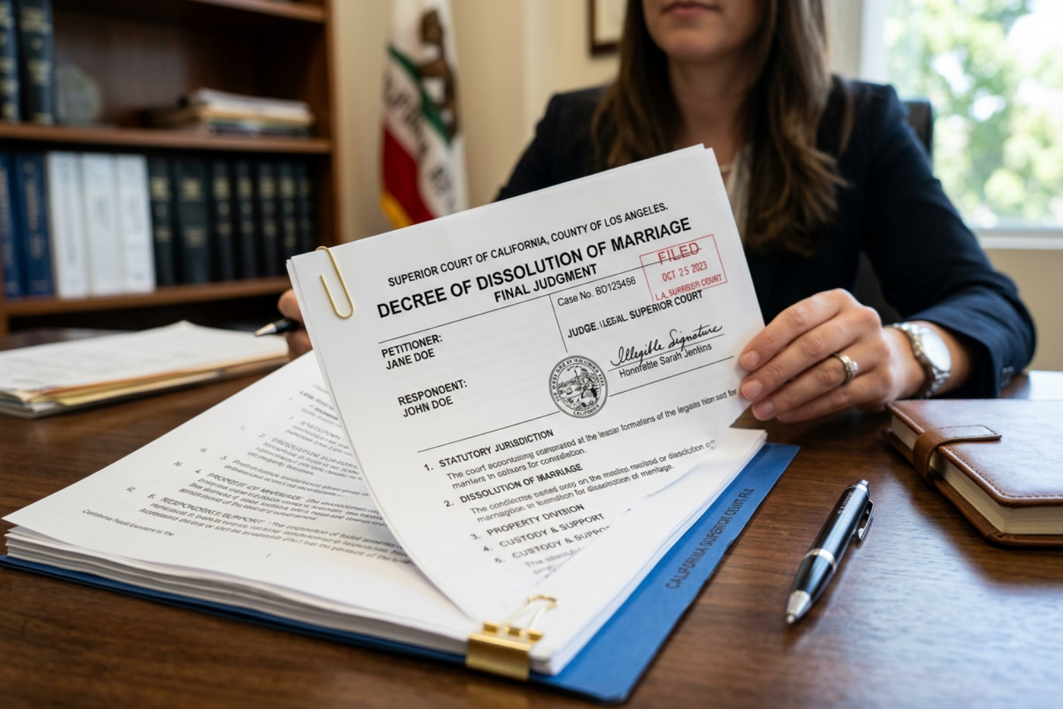 divorce decree in california